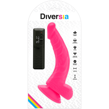 Diversia™ - Flexible Vibrating Dildo 21.5 Cm - Pink