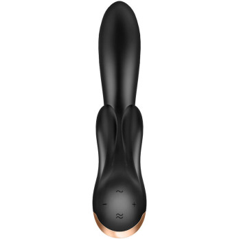 Satisfyer Double Flex Vibrator App - Black