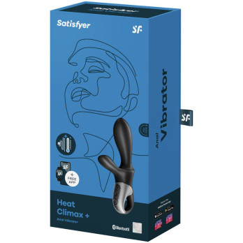 Satisfyer Heat Climax + Anal Vibrator App - Black