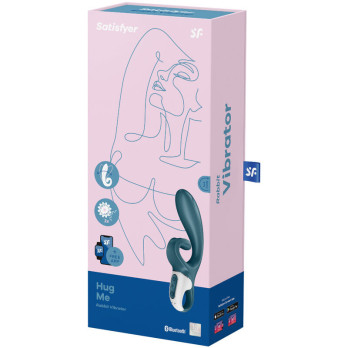 Satisfyer Hug Me Rabbit Vibrator App - Blue