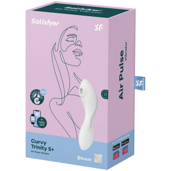 Satisfyer Curvy Trinity 5 Air Pulse Stimulator  Vibrator App - White