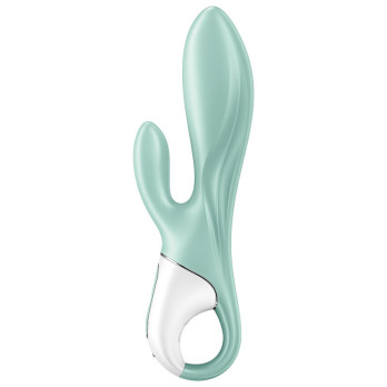 Satisfyer Air Pump Bunny 5+ Inflatable Rabbit Vibrator App - Green