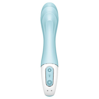 Satisfyer Air Pump Vibrator 5+ Inflatable G-Spot Vibrator App - Blue