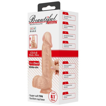 Beautiful Encounter Catoblepas Realistic And Flexible Dildo 20.6 Cm - Flesh