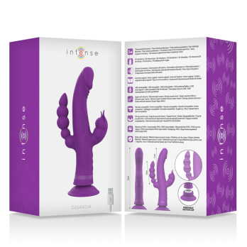 Intense™ - Casanova Vibrator Rabbit Silicone Triple Engine Purple