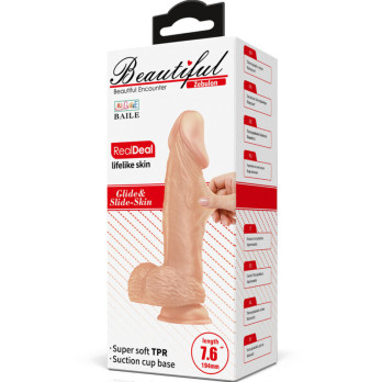 Beautiful Encounter Zebulon Realistic And Flexible Dildo 19,4 Cm - Flesh