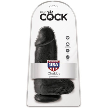 King Cock - Chubby Realistic Penis 23 Cm Black