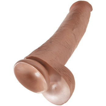 King Cock - Realistic Penis With Balls 34.2 Cm Caramel