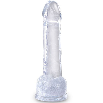 King Cock Clear - Realistic Penis With Balls 15.2 Cm Transparent