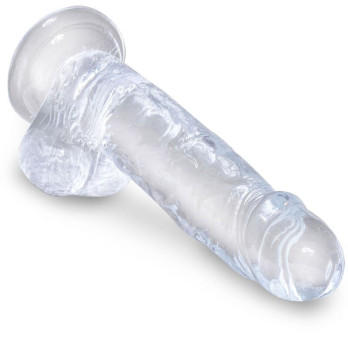 King Cock Clear - Realistic Penis With Balls 15.2 Cm Transparent