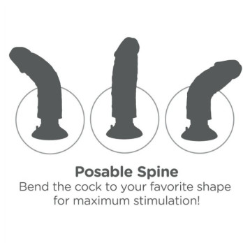 King Cock 20.3 Cm Vibrating Cock With Balls Flesh