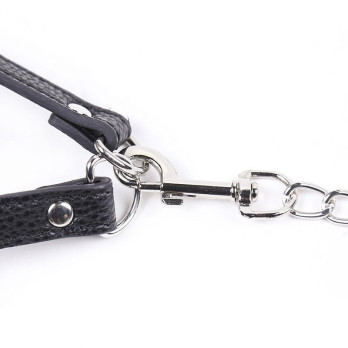 Ohmama Fetish Cock Ring With Metal Leash Chain