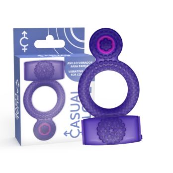 Casual Love™-  Casual Ring Vibrating Double Pleasure Purple