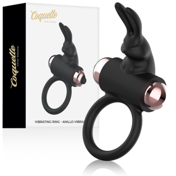 Coquette Chic Desire™ - Cock Ring With Vibrator Black/ Gold