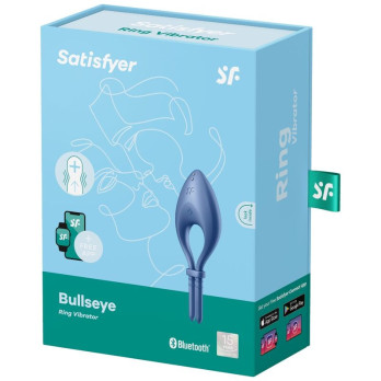 Satisfyer Bullseye Ring Vibrator App - Blue