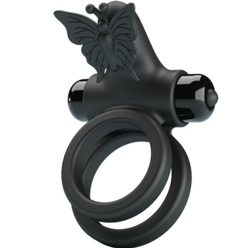 Pretty Love - Double Ring Vibrator With Black Stimulator