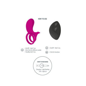 Xocoon - Couples Stimulator Ring Fuchsia