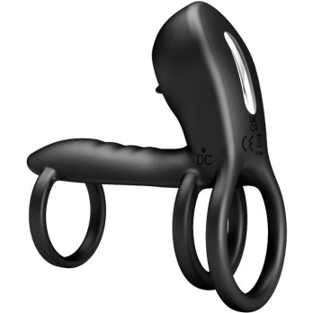 Pretty Love - Jammy Penis Sling 12 Vibrating And Licking Settings Rechargeable Silicone