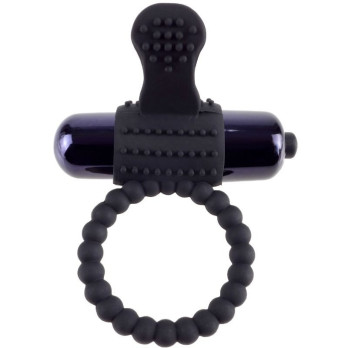 Fantasy C-Ring Black Silicone Vibrating Ring