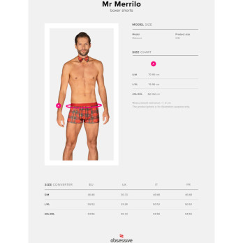 Obsessive - Ms Merrilo Boxer 246  Bow Tie Xxl/Xxxl