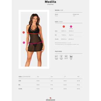 Obsessive - Medilla Chemise  Thong Xl/Xxl