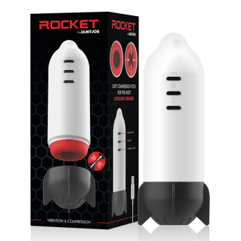 Jamyjob Rocket Masturbator Soft Compression Tech And Vibration