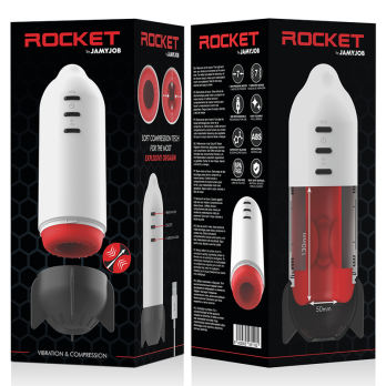 Jamyjob Rocket Masturbator Soft Compression Tech And Vibration