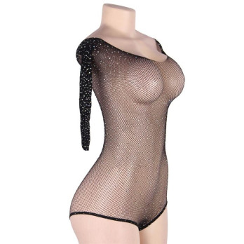 Subblime Long Sleeve Fishnet Teddy S/M