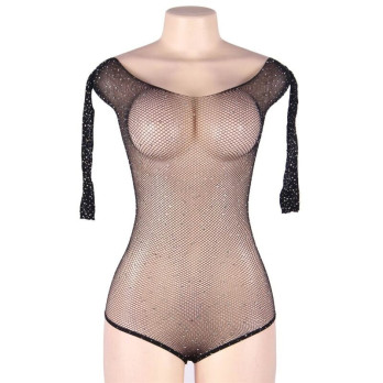 Subblime Long Sleeve Fishnet Teddy S/M