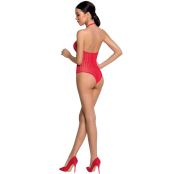 Passion Woman Bs088 Bodystocking - Red One Size