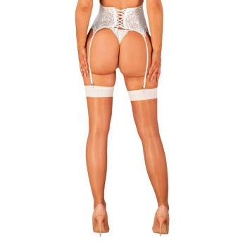 Obsessive - S814 Stockings White S/M