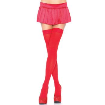 Leg Avenue Nylon Thigh Highs Red