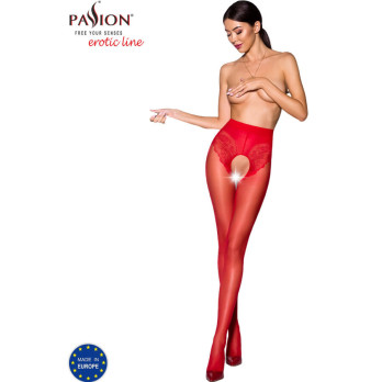 Passion - Tiopen 006 Stocking Red 3/4 (30 Den)