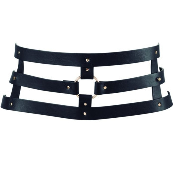 Bijoux Indiscrets Maze Wide Belt And Restraints Black