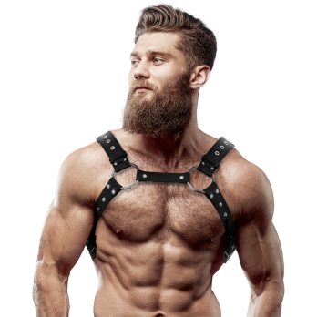 Fetish Submissive Attitude™ - Men'S Eco-Leather Chest Harness With Studs