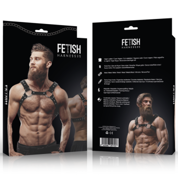 Fetish Submissive Attitude™ - Men'S Eco-Leather Chest Harness With Studs