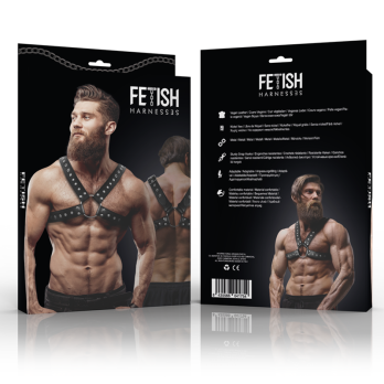 Fetish Submissive AttitudeTrade - Men39S Cross-Over Eco-Leather Chest Harness With Studs