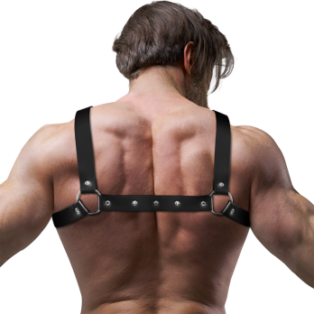 Fetish Submissive AttitudeTrade - Men39S Adjustable Eco-Leather Cross Chest Bulldog Harness