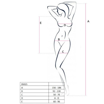 Passion Woman Bs025 Bodystocking Dress Style White One Size