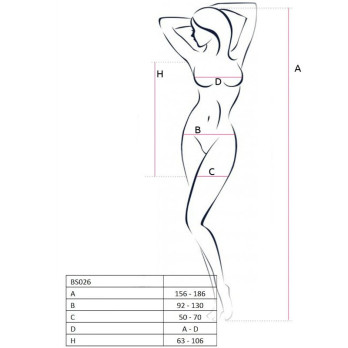 Passion Woman Bs026 Bodystocking Dress Style White One Size