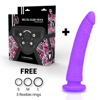 Delta Club™ -  Toys Arnes + Dong Purple Silicone 20 X 4 Cm