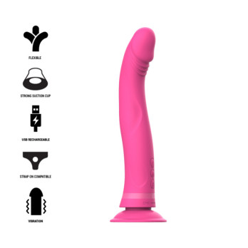 Intense™ - Michelangelo Dildo Vibrator Silicone Pink