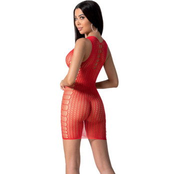 Passion - Bs097 Bodystocking Red One Size