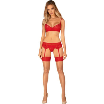 Obsessive - Ingridia Three Pieces Red M/L