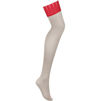 Obsessive - Ingridia Stockings Red Xl/Xxl