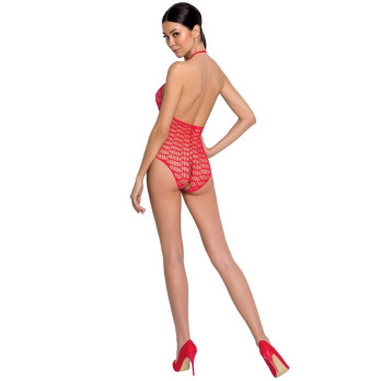 Passion Woman Bs087 Bodystocking - Red One Size