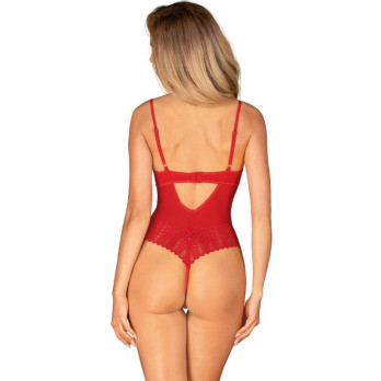 Obsessive - Ingridia Crotchless Teddy Red M/L