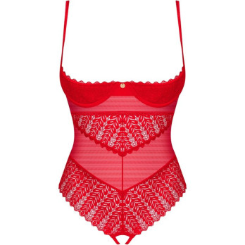 Obsessive - Ingridia Crotchless Teddy Red M/L