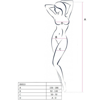 Passion Woman Bs013 Bodystocking White One Size