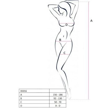 Passion Woman Bs016 Bodystocking White One Size